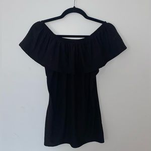 Black Off The Shoulder Shirt